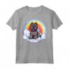 Carino Bouvier des Flandres Colorful Rainbow Kawaii Puppy Dog Maglietta - Felicità tra le nuvole - Ideale per Amanti dei Cani