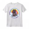 Carino Bouvier des Flandres Colorful Rainbow Kawaii Puppy Dog Maglietta - Felicità tra le nuvole - Ideale per Amanti dei Cani