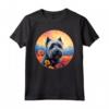 Colorato Cucciolo di Cane Bouvier des Flandres Flower Mountain Maglietta - Ideale per Amanti dei Cani e della Natura