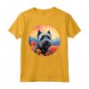 Colorato Cucciolo di Cane Bouvier des Flandres Flower Mountain Maglietta - Ideale per Amanti dei Cani e della Natura