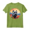 Colorato Cucciolo di Cane Bouvier des Flandres Flower Mountain Maglietta - Ideale per Amanti dei Cani e della Natura