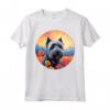 Colorato Cucciolo di Cane Bouvier des Flandres Flower Mountain Maglietta - Ideale per Amanti dei Cani e della Natura