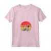 Bouvier Des Flandres Tramonto Retro Cane Vintage Design Mamma Papà Maglietta con Collo a V - Regalo per Amanti dei Cani - Ideale per Compleanni o Natale