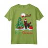 Merry Christmas Boykin Spaniel Santa Hat Xmas Maglietta - Festive Dog Lover Apparel for Xmas Party Celebration