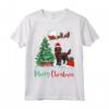 Merry Christmas Boykin Spaniel Santa Hat Xmas Maglietta - Festive Dog Lover Apparel for Xmas Party Celebration