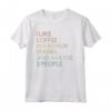 I Like Coffee My Boykin Spaniel And Maybe 3 People - Vintage Retro Maglietta Caffè per Amanti dei Cani Boykin Spaniel