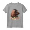 Boykin Spaniel Cane Floreale Maglietta - Ideale per Amanti dei Cani da Caccia - Leggera e Taglio Classico