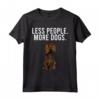 Less People More Dogs Boykin Spaniel Maglietta - Design Divertente per Amanti dei Cani - Ideale per Introvertiti
