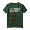 Less People More Dogs Boykin Spaniel Maglietta - Design Divertente per Amanti dei Cani - Ideale per Introvertiti