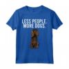Less People More Dogs Boykin Spaniel Maglietta - Design Divertente per Amanti dei Cani - Ideale per Introvertiti