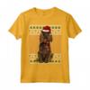 Ugly Christmas Boykin Spaniel Natale Maglietta - Regalo Divertente per Amanti dei Cani - Design Xmas Santa Hat