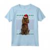 Ugly Christmas Boykin Spaniel Natale Maglietta - Regalo Divertente per Amanti dei Cani - Design Xmas Santa Hat