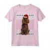Ugly Christmas Boykin Spaniel Natale Maglietta - Regalo Divertente per Amanti dei Cani - Design Xmas Santa Hat