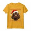 Boykin Spaniel Cappello di Babbo Natale Divertente - Maglietta per Amanti dei Cani - Ideale per Natale, Ringraziamento o Compleanni