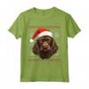Boykin Spaniel Cappello di Babbo Natale Divertente - Maglietta per Amanti dei Cani - Ideale per Natale, Ringraziamento o Compleanni