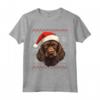 Boykin Spaniel Cappello di Babbo Natale Divertente - Maglietta per Amanti dei Cani - Ideale per Natale, Ringraziamento o Compleanni