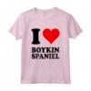 Amo Boykin Spaniel Maglietta - T-shirt con Cuore Rosso per Amanti dei Cani Boykin Spaniel