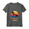 Donna Boykin Spaniel Mamma Retro Tramonto Boykin Spaniel Puppy Maglietta con Collo a V - Ideale per gli Amanti dei Cani Boykin Spaniel
