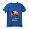 Donna Boykin Spaniel Mamma Retro Tramonto Boykin Spaniel Puppy Maglietta con Collo a V - Ideale per gli Amanti dei Cani Boykin Spaniel