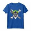 Brasiliano Biker Skull Moto Bandiera Brasile - Maglietta Patriottica per Motociclisti - Orgoglio e Passione