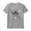 Brasiliano Biker Skull Moto Bandiera Brasile - Maglietta Patriottica per Motociclisti - Orgoglio e Passione
