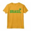 Brasile T Shirt Donne Uomini Bambini - Bandiera Giallo Maglietta Sportiva Brasil - Ideale per Appassionati di Calcio e Regalo Brasiliano