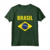 BRASIL Bandiera Brasiliana - Maglietta Leggera con Taglio Classico - Ideale per Mostrare l'Amore per il Brasile