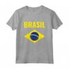 BRASIL Bandiera Brasiliana - Maglietta Leggera con Taglio Classico - Ideale per Mostrare l'Amore per il Brasile