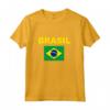 Bandiera Brasile Brazil Bandeira Brasileira Uomo Donna Maglia a Manica - Supporto per Squadra Nazionale di Calcio - Idea Regalo Sportiva