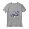 Breakbeat Tie Dye Rosso Bianco Blu - Maglietta Patriottica America USA - Design Vintage Stile Bandiera - Ideale per il 4 Luglio