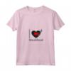 Donna I Love Breakbeat - Maglietta Cuore con Giradischi - Idea Regalo per DJ e Appassionati di Musica