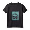 Donna Breakbeat con cuffie - Vintage Electronic Dance Music Maglietta con Collo a V - Ideale per Deejay e Musicisti