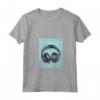 Donna Breakbeat con cuffie - Vintage Electronic Dance Music Maglietta con Collo a V - Ideale per Deejay e Musicisti