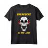 Breakbeat Is My Jam - Teschio e Cuffie Maglietta - Design Alternativo per Amanti della Musica Breakbeat