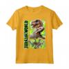 Jurassic World Green Camo Predator Dinosaurs Maglietta - Officially Licensed HapTiger Apparel for Dinosaur Fans - Buy Online Now
