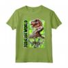 Jurassic World Green Camo Predator Dinosaurs Maglietta - Officially Licensed HapTiger Apparel for Dinosaur Fans - Buy Online Now