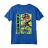 Jurassic World Green Camo Predator Dinosaurs Maglietta - Officially Licensed HapTiger Apparel for Dinosaur Fans - Buy Online Now