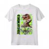 Jurassic World Green Camo Predator Dinosaurs Maglietta - Officially Licensed HapTiger Apparel for Dinosaur Fans - Buy Online Now