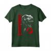 Jurassic World T-Rex Grid Background Logo Maglietta - Officially Licensed HapTiger Apparel for Dinosaur Fans - Buy Now!