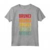 Brunei Arcobaleno Testo Design - Brunei Paese Maglietta per Mostrare il Tuo Orgoglio - Ideale come Regalo