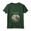 Paesaggio del Brunei Art Deco Maglietta con Collo a V - Ideale per Orgogliosi Cittadini e Turisti - Acquista T-shirt Souvenir Brunei