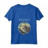 Paesaggio del Brunei Art Deco Maglietta con Collo a V - Ideale per Orgogliosi Cittadini e Turisti - Acquista T-shirt Souvenir Brunei