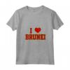 Donna Amo Brunei Maglietta con Collo a V - Design Esclusivo 'I Love Brunei' - Miglior Regalo per Chi Ama il Brunei