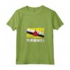Donna Brunei Bandiera Design Grunge - Maglietta con Collo a V per Uomini e Donne - Ideale come Souvenir del Paese