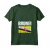 Emblema Bandiera Brunei Maglietta con Collo a V - Leggera e Classica - Mostra il tuo Orgoglio Nazionale