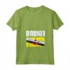 Emblema Bandiera Brunei Maglietta con Collo a V - Leggera e Classica - Mostra il tuo Orgoglio Nazionale
