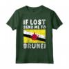 Brunei Bandiera Souvenir - Se perso mandami in Brunei Maglietta con HapTiger - Ideale per Amanti del Brunei e come Regalo Personalizzato