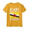 Brunei Bandiera Souvenir - Se perso mandami in Brunei Maglietta con HapTiger - Ideale per Amanti del Brunei e come Regalo Personalizzato