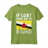 Brunei Bandiera Souvenir - Se perso mandami in Brunei Maglietta con HapTiger - Ideale per Amanti del Brunei e come Regalo Personalizzato