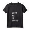 Donna Incontriamoci a Brunei Asia Maglietta con Collo a V - Design Vintage Paese Geografico - Ideale per Appassionati di Viaggi